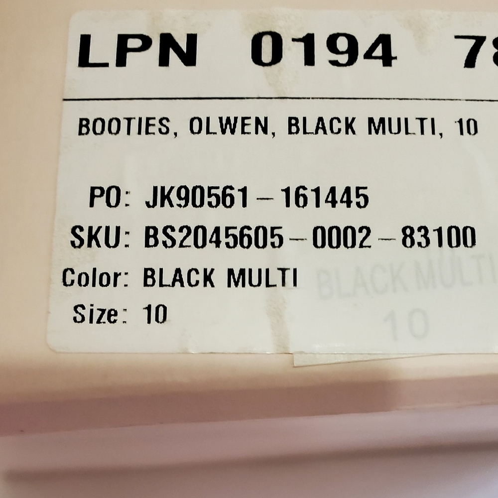 Black Multi Bootie, Olwen, Size 10. Nib - image 3